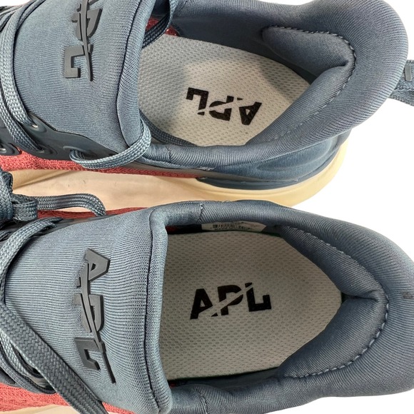 APL Techloom Racer Womens Sneakers Blue Pink Size 7.5 Mesh Low Tops Laces - Picture 6 of 9